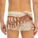 T-Rex Fossil Print Men's Short Boxer Briefs