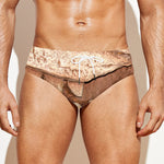 T-Rex Fossil Print Men's Swim Briefs