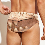 T-Rex Fossil Print Men's Swim Briefs