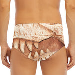 T-Rex Fossil Print Men's Triangle Swim Briefs