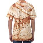 T-Rex Fossil Print Men's Velvet T-Shirt