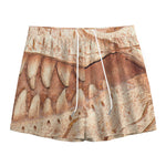 T-Rex Fossil Print Mesh Shorts