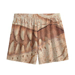 T-Rex Fossil Print Mesh Shorts