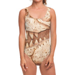 T-Rex Fossil Print One Piece Swimsuit