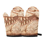 T-Rex Fossil Print Oven Mitts