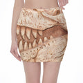 T-Rex Fossil Print Pencil Mini Skirt