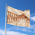 T-Rex Fossil Print Polyester Flag