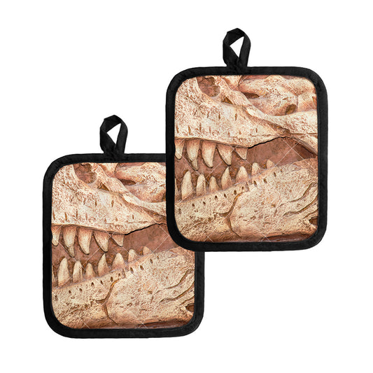T-Rex Fossil Print Pot Holders