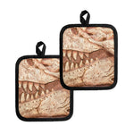 T-Rex Fossil Print Pot Holders