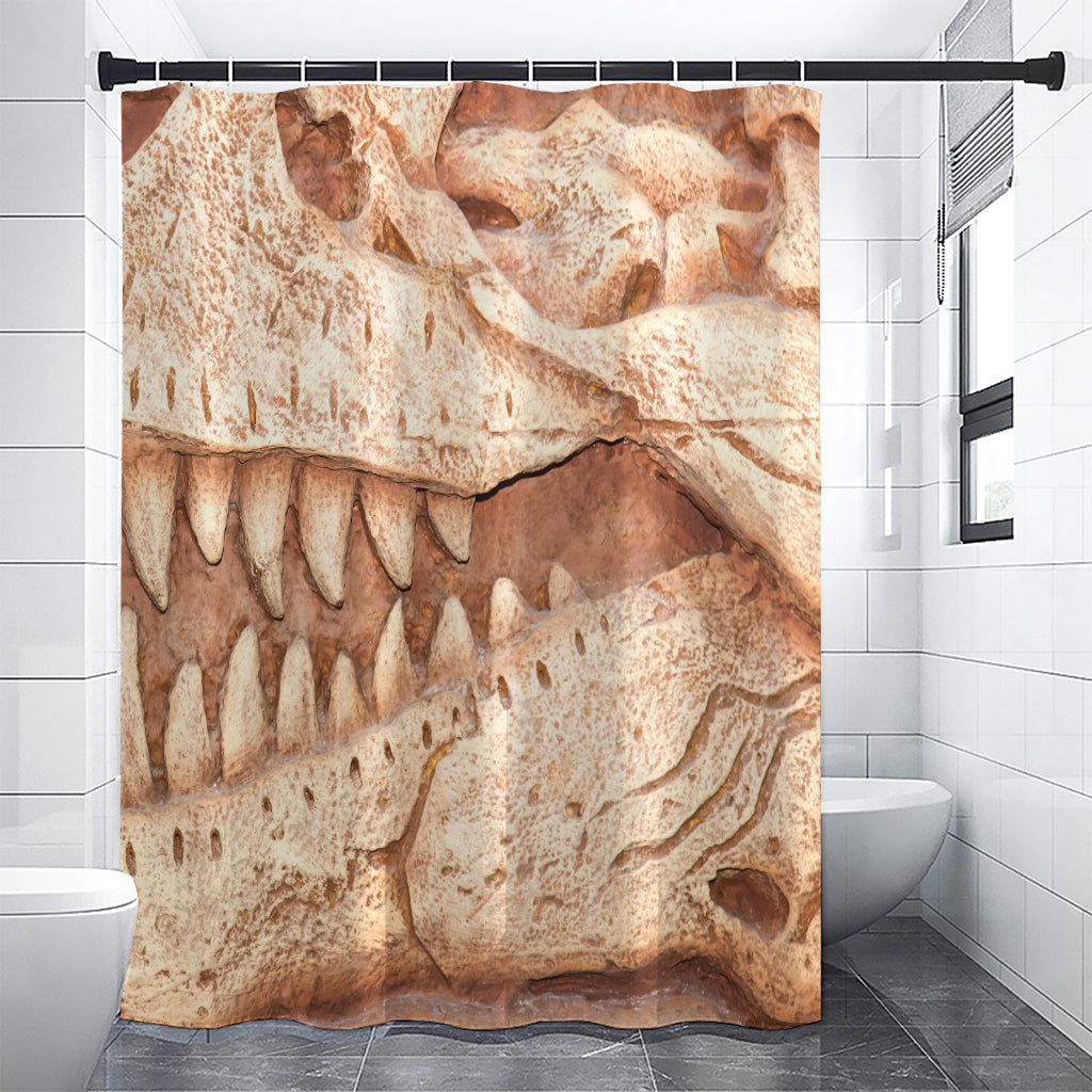 T-Rex Fossil Print Premium Shower Curtain