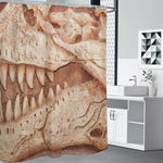 T-Rex Fossil Print Premium Shower Curtain