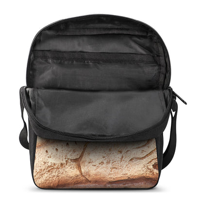 T-Rex Fossil Print Rectangular Crossbody Bag
