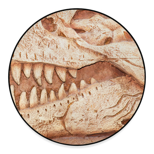 T-Rex Fossil Print Round Floor Mat