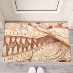 T-Rex Fossil Print Rubber Doormat
