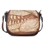 T-Rex Fossil Print Saddle Bag