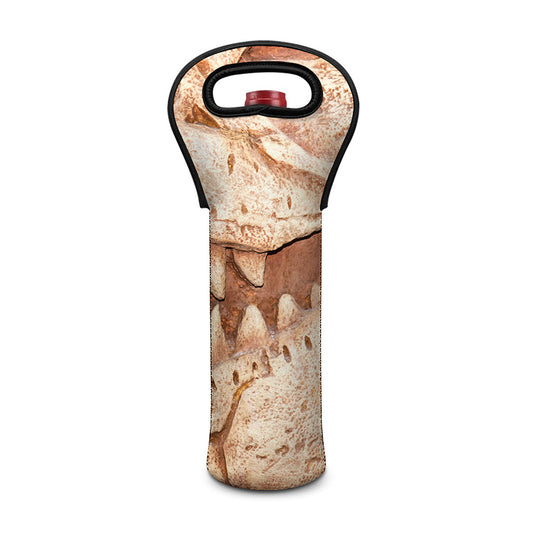 T-Rex Fossil Print Single Neoprene Wine Tote