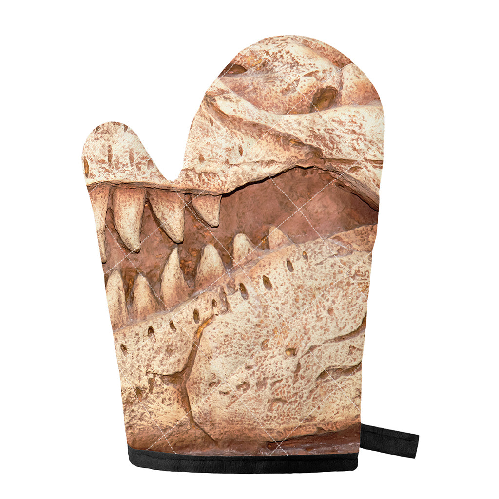 T-Rex Fossil Print Single Oven Mitt
