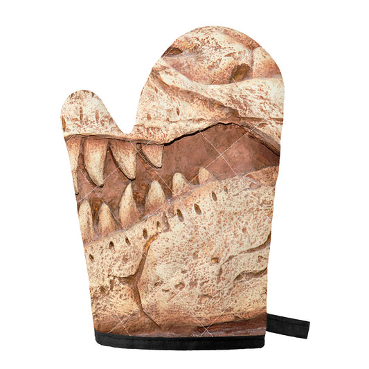 T-Rex Fossil Print Single Oven Mitt