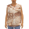 T-Rex Fossil Print Sleeveless Baseball Jersey