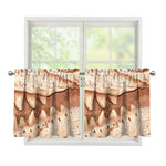 T-Rex Fossil Print Tier Curtains