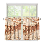 T-Rex Fossil Print Tier Curtains