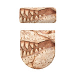 T-Rex Fossil Print Toilet Lid And Tank Cover Set