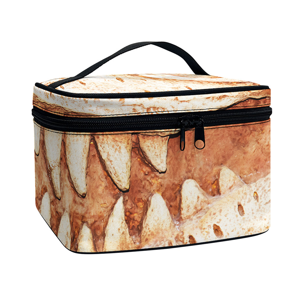 T-Rex Fossil Print Travel Makeup Bag