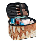 T-Rex Fossil Print Travel Makeup Bag