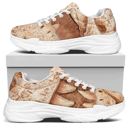 T-Rex Fossil Print White Chunky Shoes