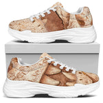 T-Rex Fossil Print White Chunky Shoes