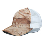 T-Rex Fossil Print White Mesh Trucker Cap