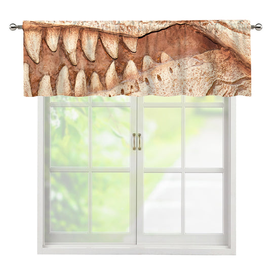 T-Rex Fossil Print Window Valance