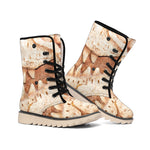 T-Rex Fossil Print Winter Boots