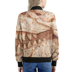 T-Rex Fossil Print Women's Bomber Jacket