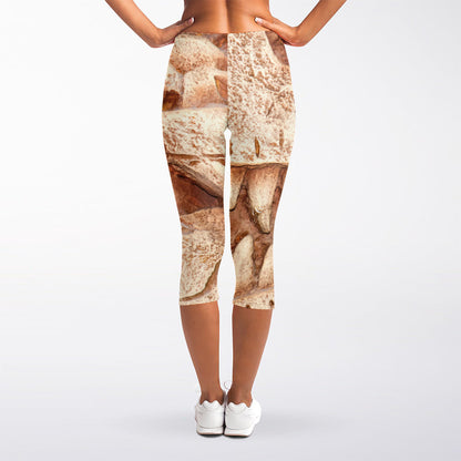T-Rex Fossil Print Women's Capri Leggings