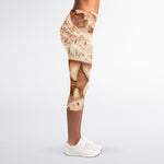 T-Rex Fossil Print Women's Capri Leggings