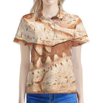 T-Rex Fossil Print Women's Polo Shirt
