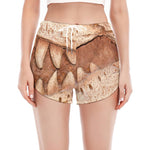 T-Rex Fossil Print Women's Split Running Shorts