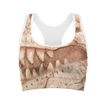 T-Rex Fossil Print Women's Sports Bra