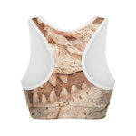 T-Rex Fossil Print Women's Sports Bra