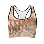 T-Rex Fossil Print Women's Sports Bra