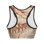 T-Rex Fossil Print Women's Sports Bra