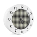 Tan And Black Houndstooth Pattern Print Alarm Clock