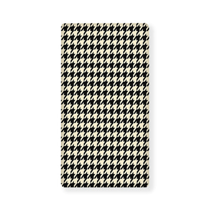 Tan And Black Houndstooth Pattern Print Baby Crib Sheet