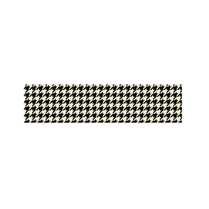 Tan And Black Houndstooth Pattern Print Bed Runner