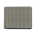 Tan And Black Houndstooth Pattern Print Bifold Wallet
