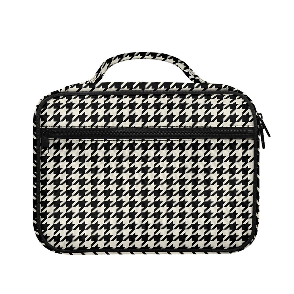 Tan And Black Houndstooth Pattern Print Briefcase Bible Bag