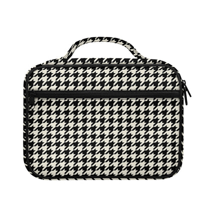 Tan And Black Houndstooth Pattern Print Briefcase Bible Bag