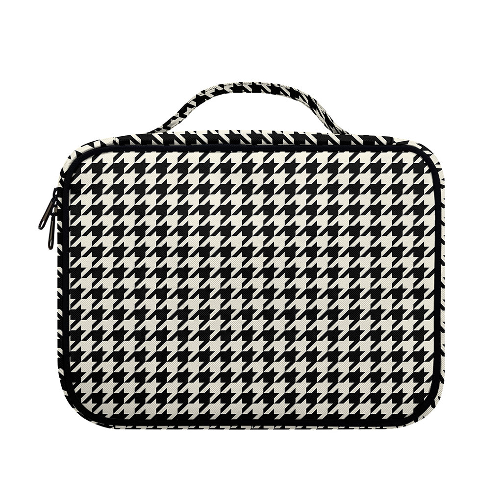Tan And Black Houndstooth Pattern Print Briefcase Bible Bag