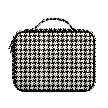 Tan And Black Houndstooth Pattern Print Briefcase Bible Bag